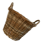 Large basket with rattan handles