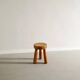 Vintage Swedish Wooden Tripod Low Stool