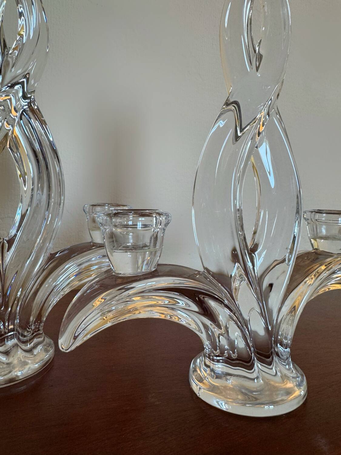 Vannes crystal candle holders from the 70s (X2)