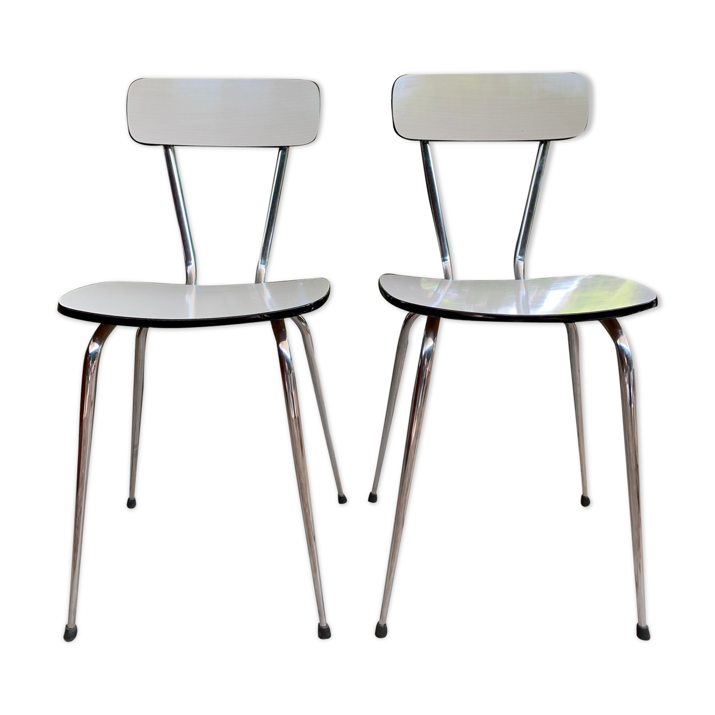 White formica chairs