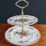 Two-tier porcelain cake stand