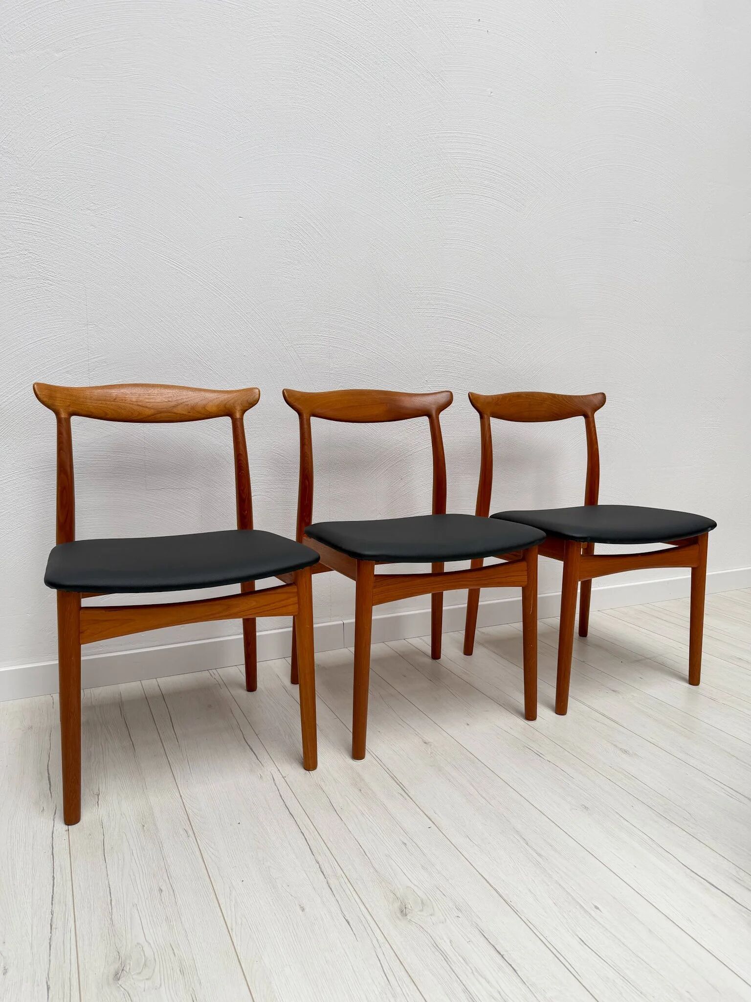 Chaises de salle à manger en teck danois des années 1960 modèle 112 par Erik Wørts pour Vamo Sønderborg – ensemble de 6