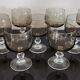 9 glasses of white wine on vintage stand Luminarc Smoked Black
