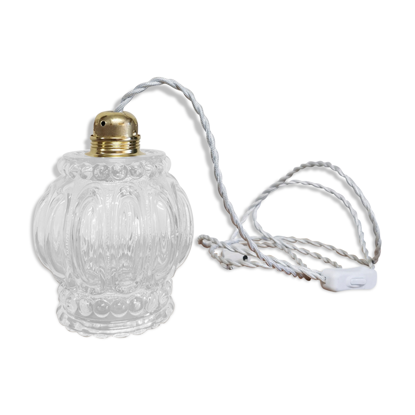 Vintage glass globe suspension walker