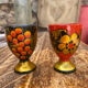 2 coquetiers en bois folklore Russe