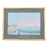 Neapolitan gouaches: View of Naples. 19th century. Giuseppe Scoppa (attributed)