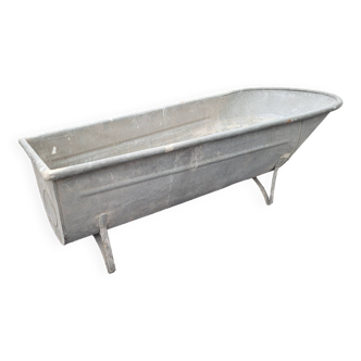 Old zinc bathtub