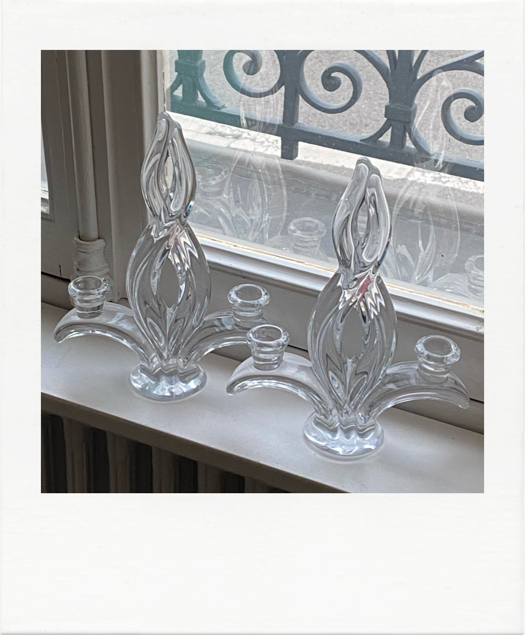 Pair of crystal chandeliers