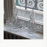 Paire de chandeliers en cristal