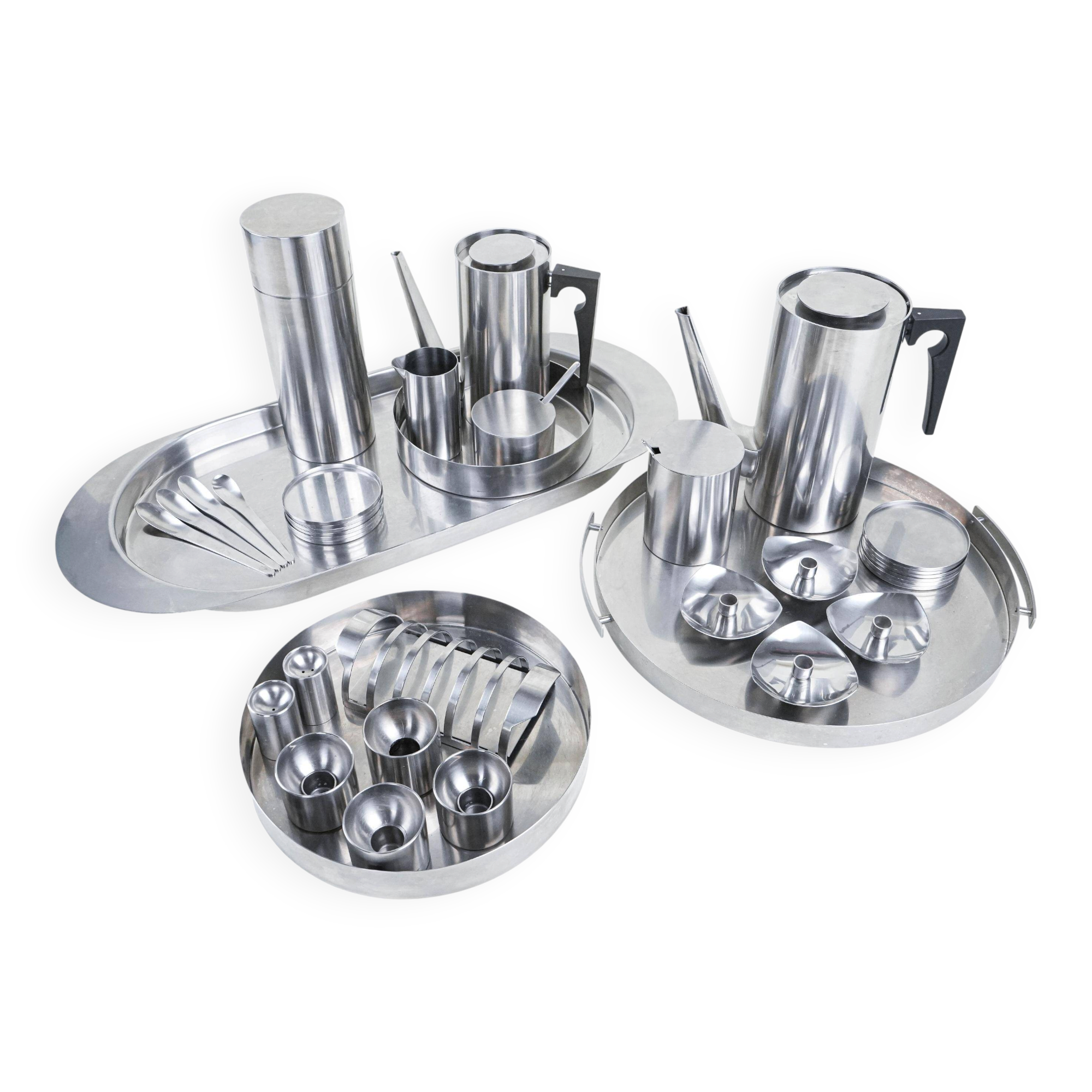 Serving set, Danish design, 1960s, designer: Arne Jacobsen,Stelton