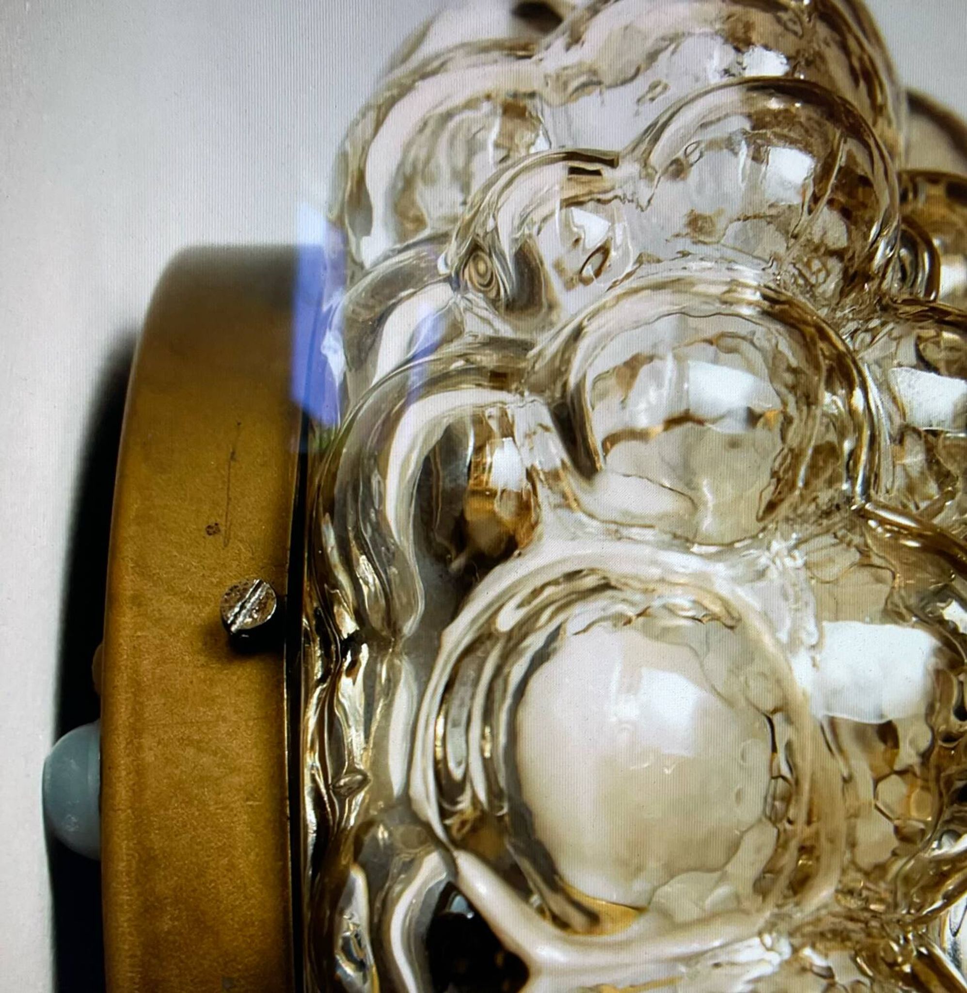 Pair of Bubble-Helana Tynell wall lights or ceiling lights from the 1970s.