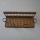 Coat rack cloakroom metal wrought iron wicker rattan handcrafted wall unit storage