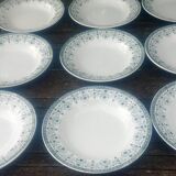 Set of twelve deep ironstone plates, Marceau model