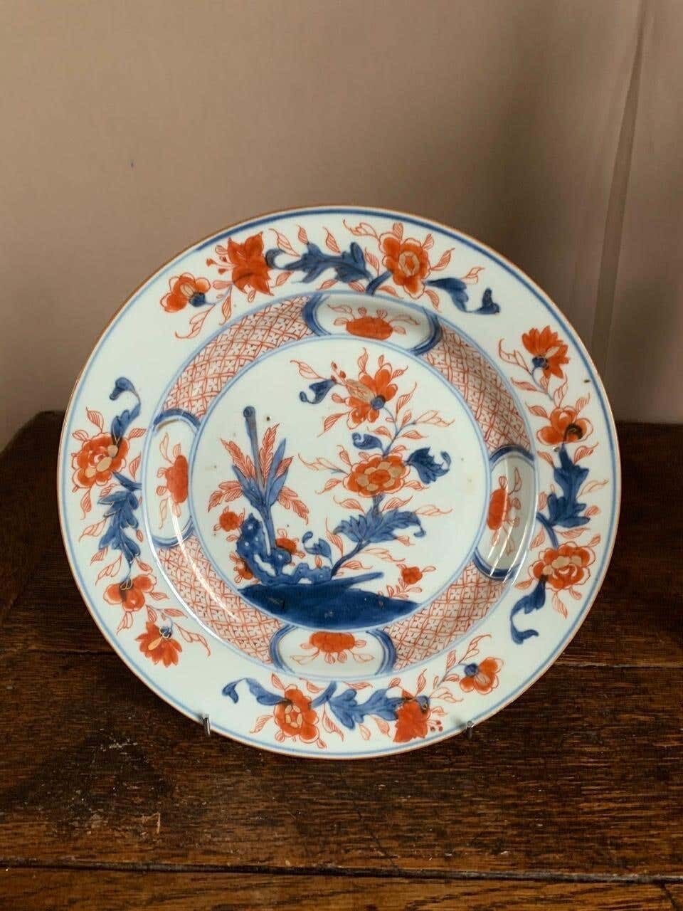 Imari Chinese porcelain plate, 19th century