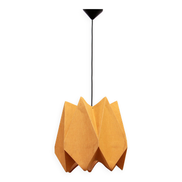 Orange vintage fabric hanging lamp 1960s