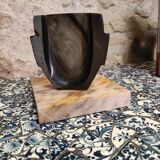 Sculpture - man's face in obsidian