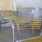 Two Rene Herbst Infabrica style Bungee armchairs