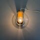 Simple glass and brass wall light from the mid-century, 1960, Germany.