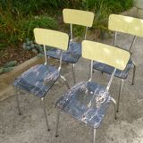4 Formica chairs and chrome legs