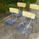 4 Formica chairs and chrome legs