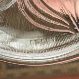 4 coupes à glace en verre  moulé