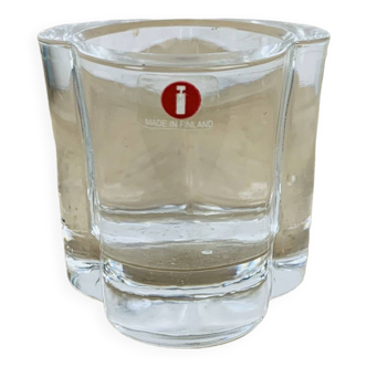 Bougeoir iittala en verre figurant un trèfle