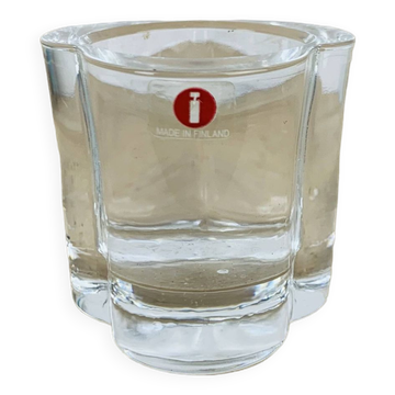 Bougeoir iittala en verre figurant un trèfle