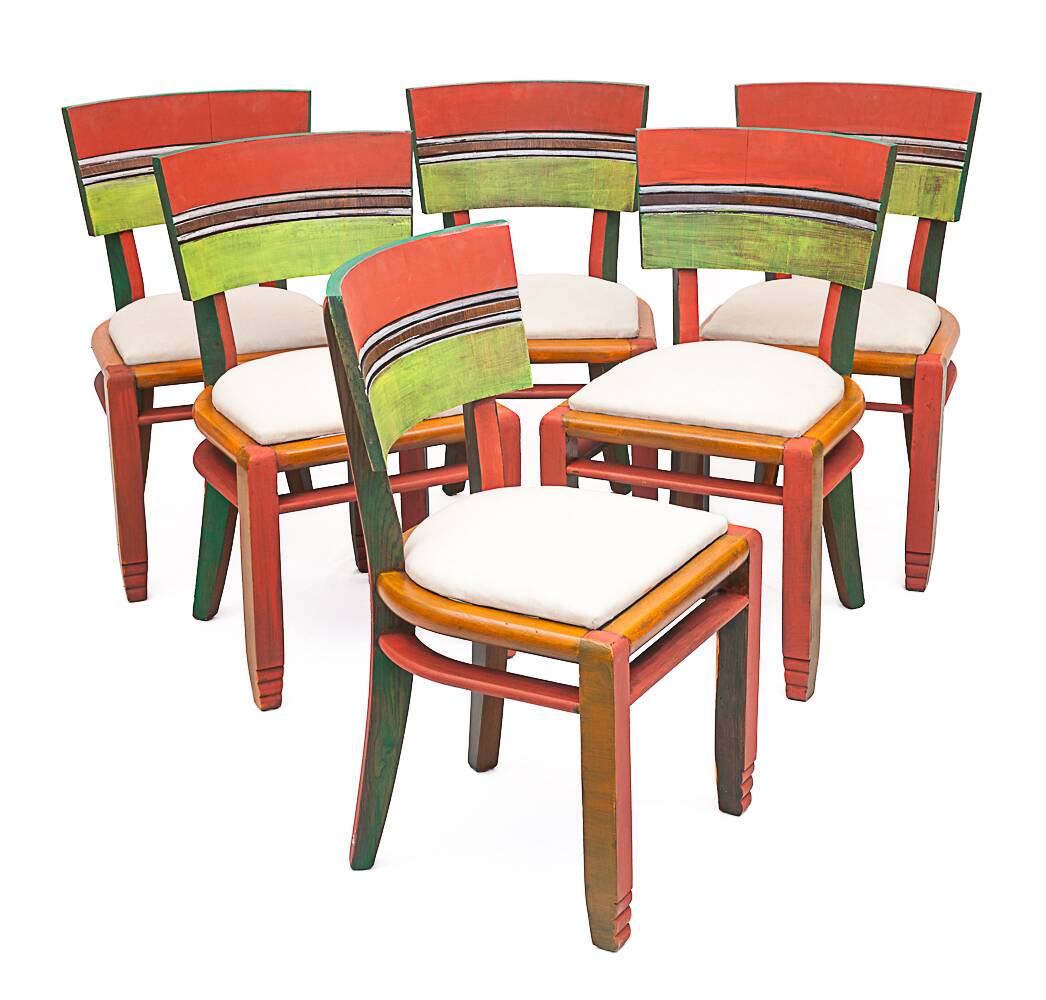 6 Art Deco chairs
