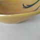 Vintage navette cup by Socram – stylized floral decoration, iridescent caramel
