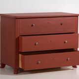 Antique red terracotta chest of drawers (circa 1920) #91