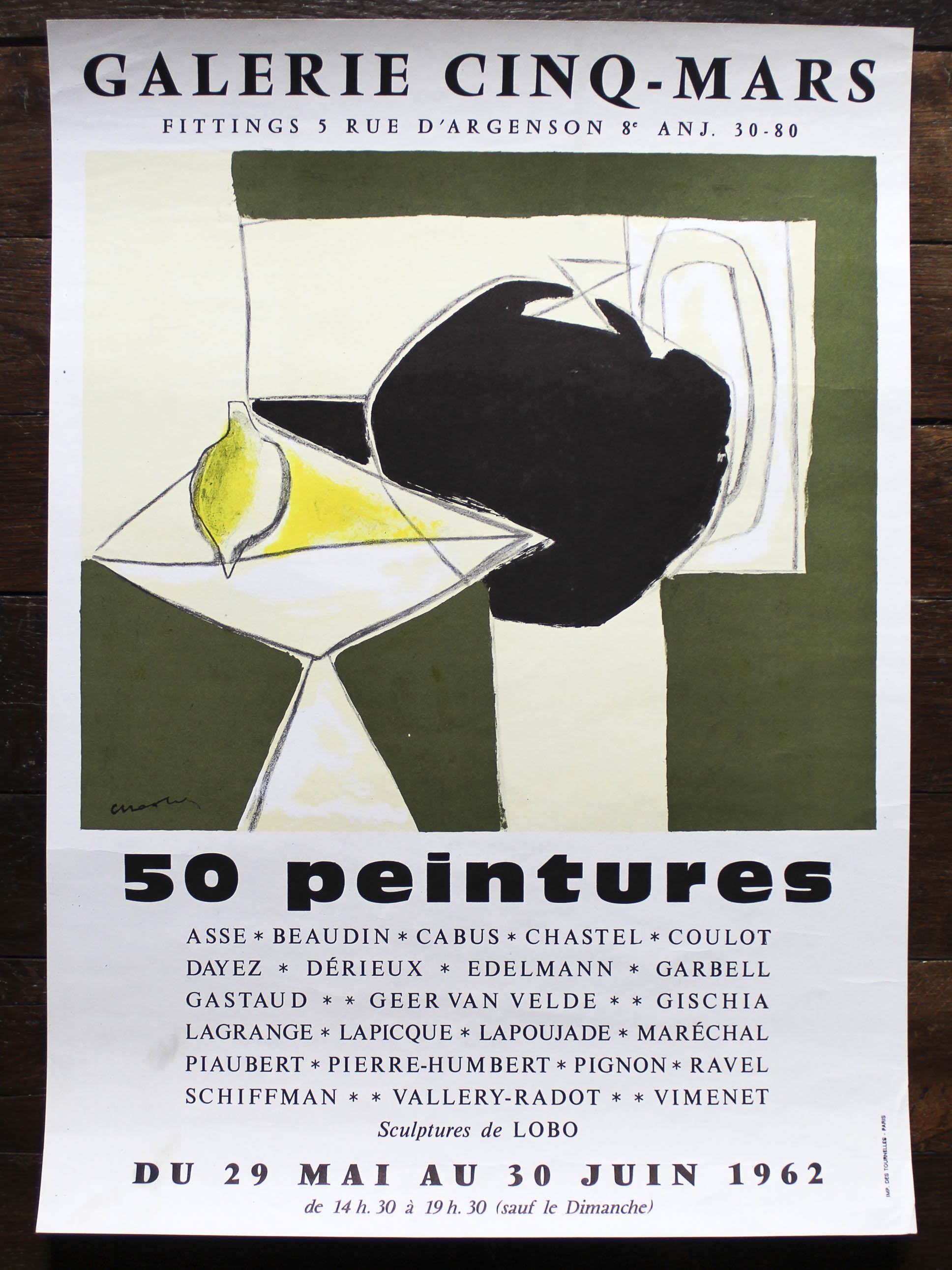 Poster Exhibition 50 paintings Gallery Five March 1962