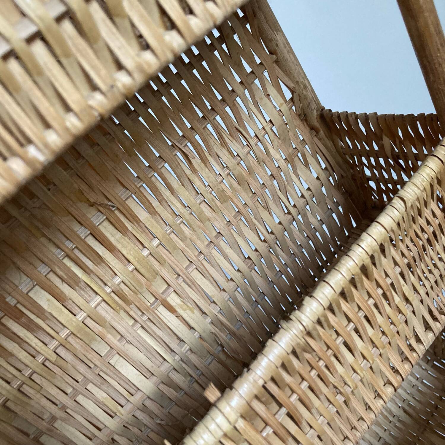 Vintage wicker wall shelf