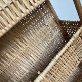 Vintage wicker wall shelf