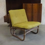 Bamboo, Rattan en Canvas Lounge Chairs from Van Sun Expo LTD, Norway, 1960s, Set of 2