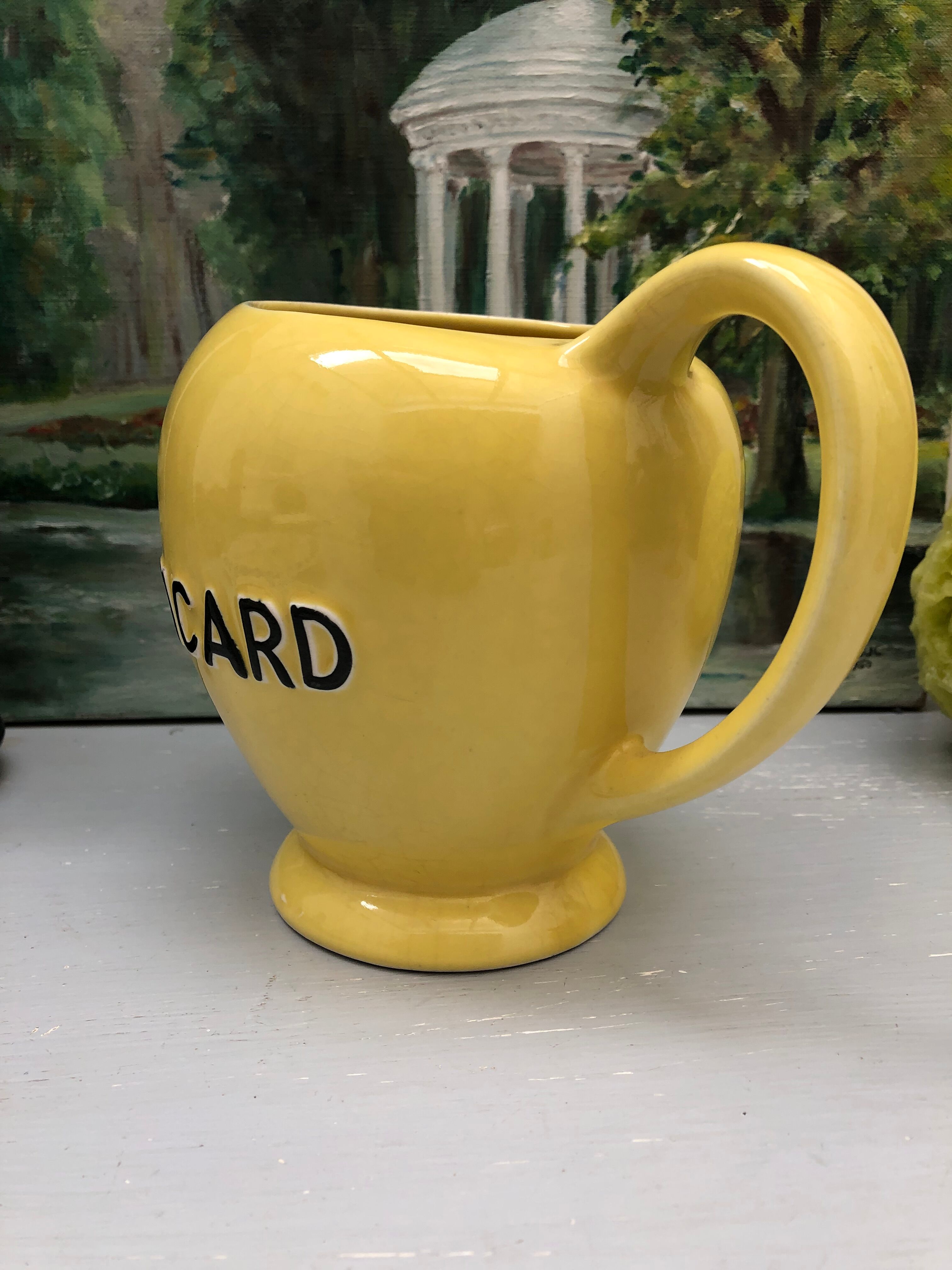 Old yellow ricard pitcher signed marseille saint uze