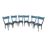 Ico & Luisa Parisi Rare Set of Six Mid-century Modern Velvet Dining Chairs