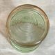 Green granite glass vase and vintage gilding 1950 art deco style