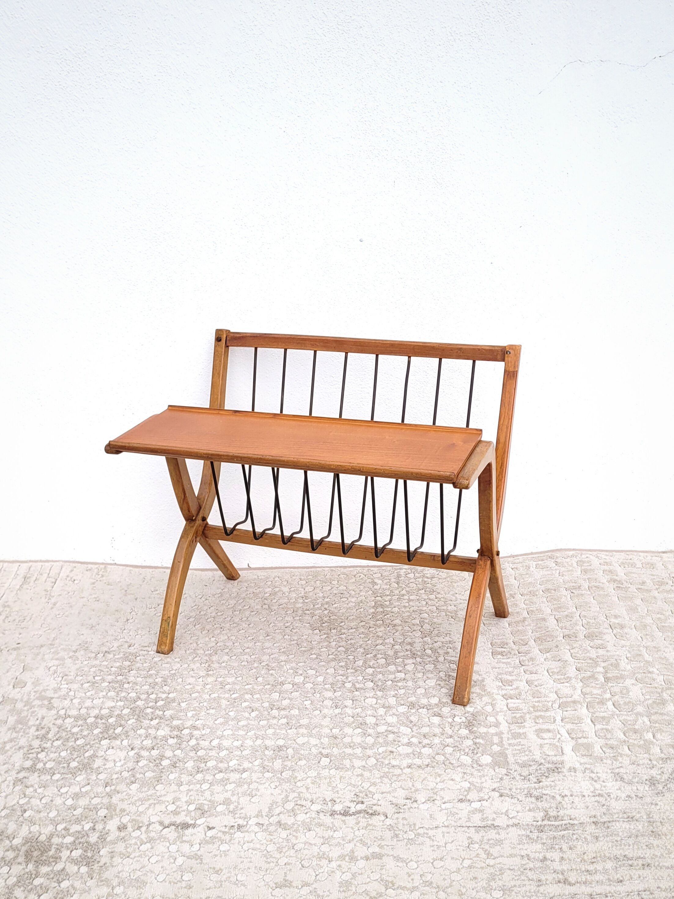 Magazine holder end of sofa 1950