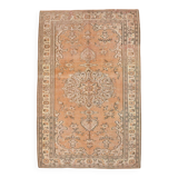 7x9 Vintage Salmon Orange & Beige Living Room Persian Vintage Rug,168x257cm