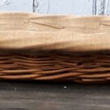 Wicker banneton and linen canvas