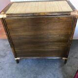 Vintage woven rattan sideboard