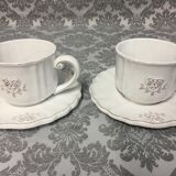 Fine earthenware set head-to-head cups heart tray