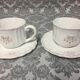 Fine earthenware set head-to-head cups heart tray