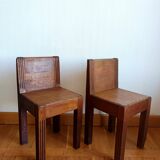 Pair of art deco children's chairs