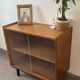 Vintage oak display cabinet from the 1960s.