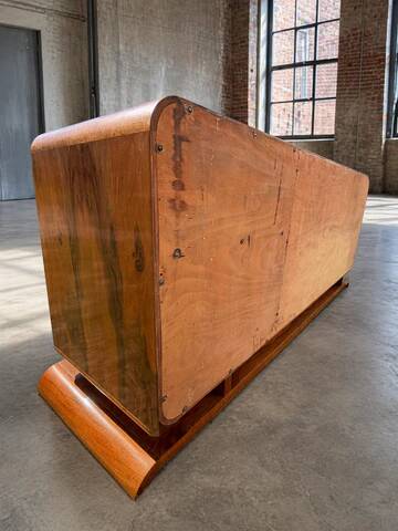 Art Deco walnut sideboard / cabinet, 1930s–1940s, Central Europe