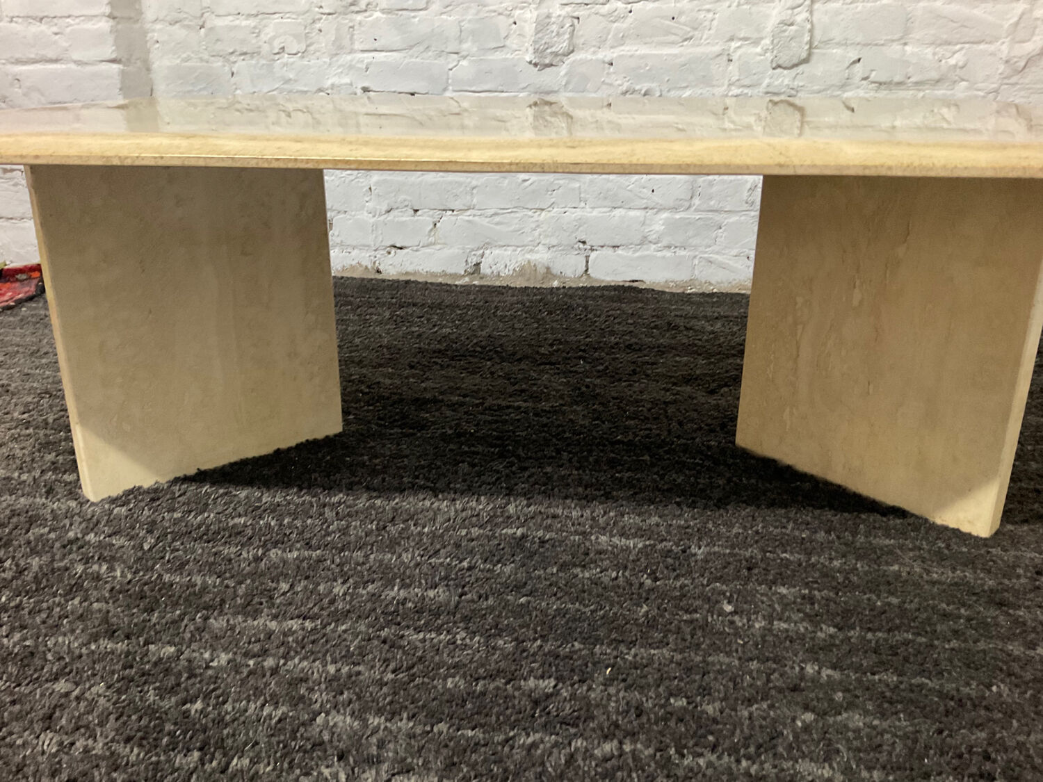 Travertine coffee table from the 70s Italy