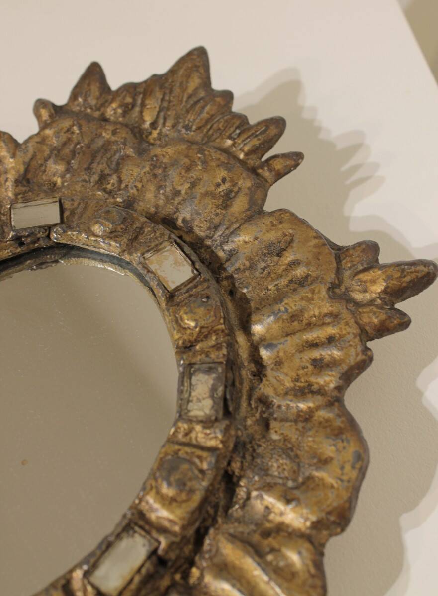 Lead mirror by Irena Jaworska, 1960s