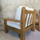 Paire de fauteuils vintage en orme massif