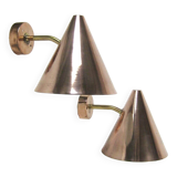 Cone Shaped Wall Lights in Copper and Brass by Hans-Agne Jakobsson – Iconic Scandinavian Design